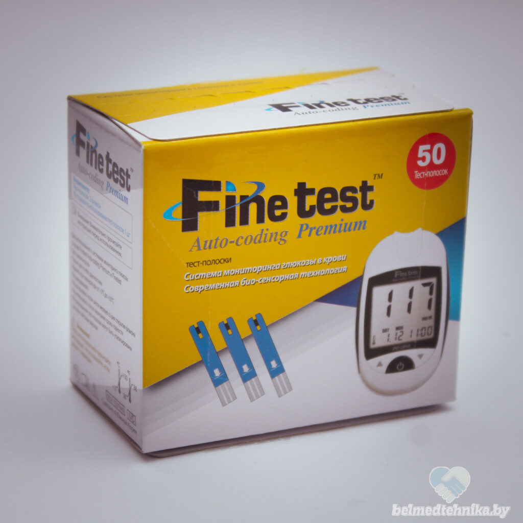 Тест-полоски Finetest Auto-Coding Premium для определения уровня глюкозы