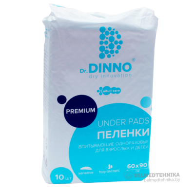 Пеленки одноразовые для взрослых и детей Dr.DINNO Premium 60×90см 10шт 2